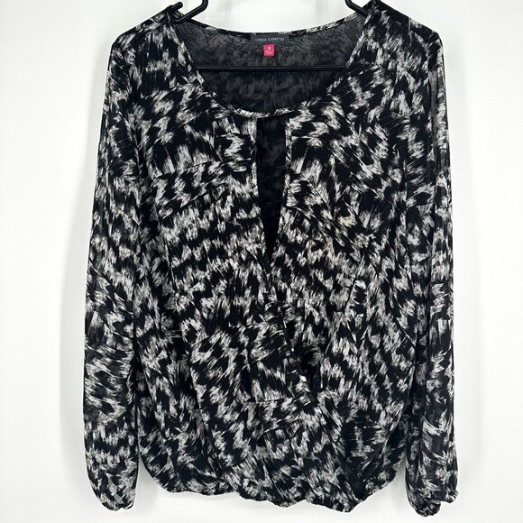 Vince Camuto‎ Black and White Blouse Size Medium - Picture 1 of 6